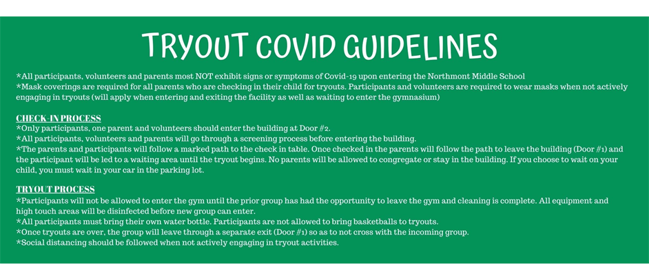 Tryout Covid Rules